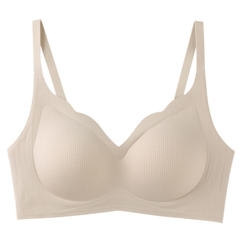内衣女薄款大胸显小聚拢收副乳无痕无钢圈运动背心式内衣文胸胸罩