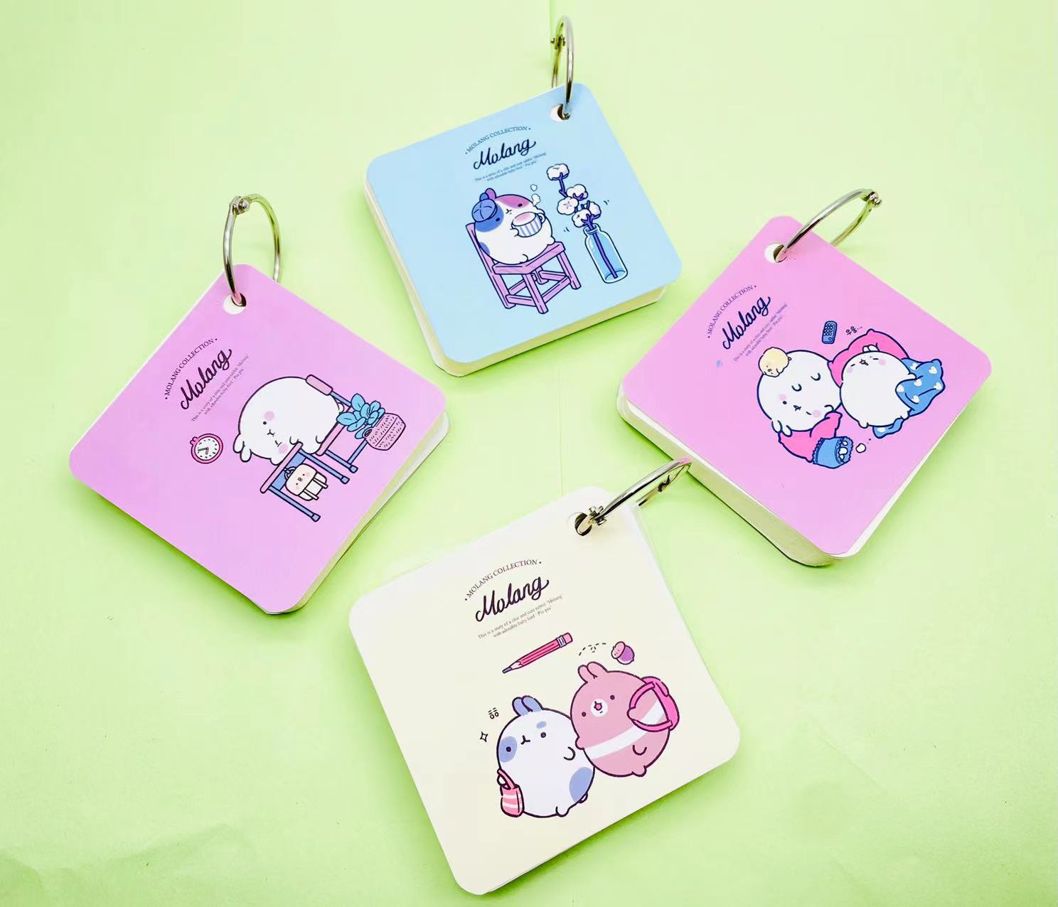 【纤客】A7方型书圈本迷你口袋时尚创意空白单词本钢圈留言条便签