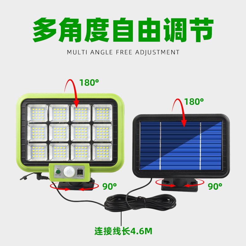 跨境新款 分体太阳能壁灯 感应庭院灯户外防水围墙照明家用壁灯详情图2