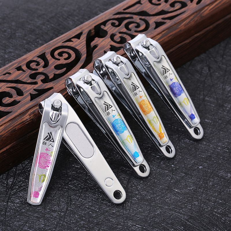 Wholesale genuine nail clippers, Strong Person small nail clippers, rubber surface stainless steel Strong Person manicure knife 698E detail image 3
