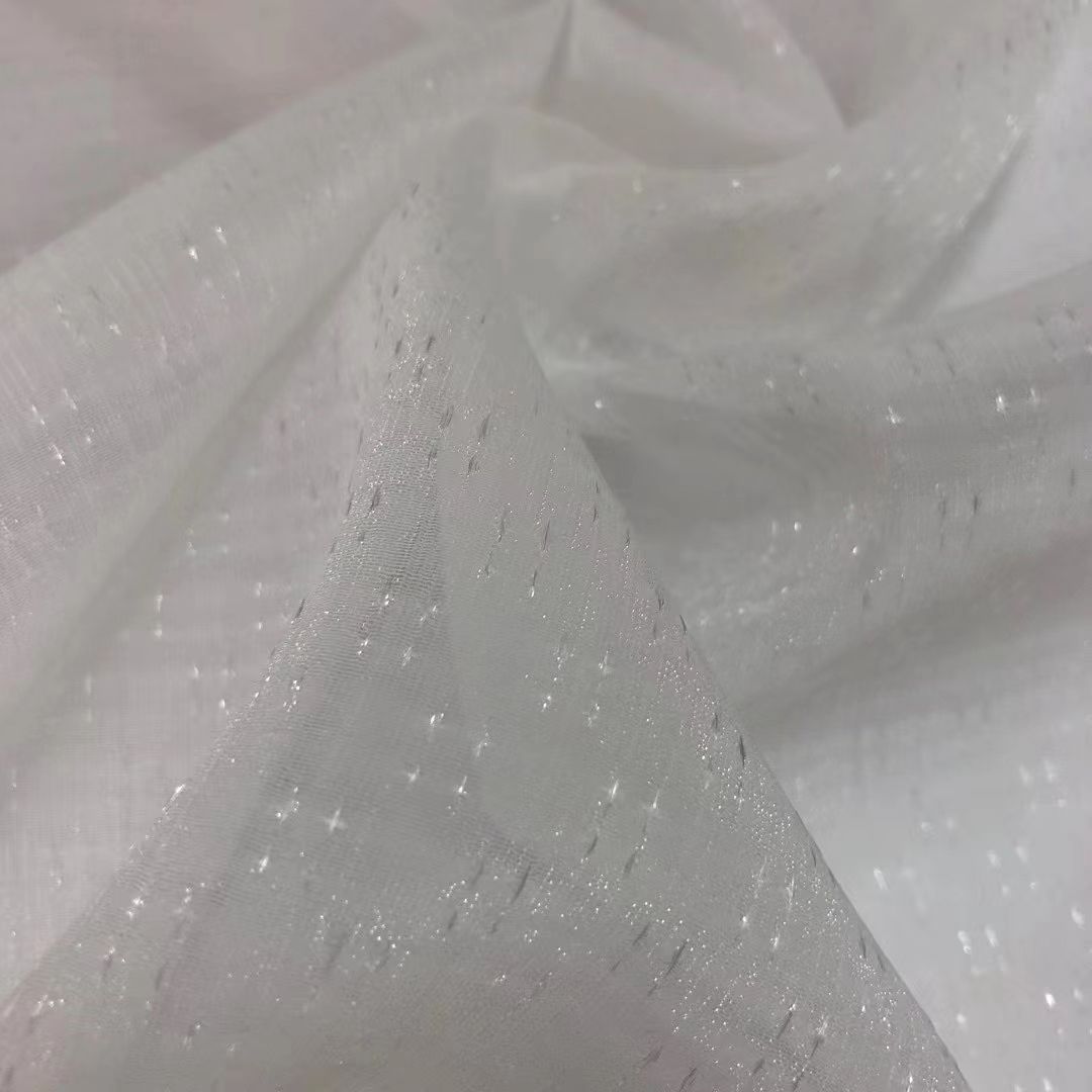 金永纺织星星皱服装面料服装辅料白色详情图2