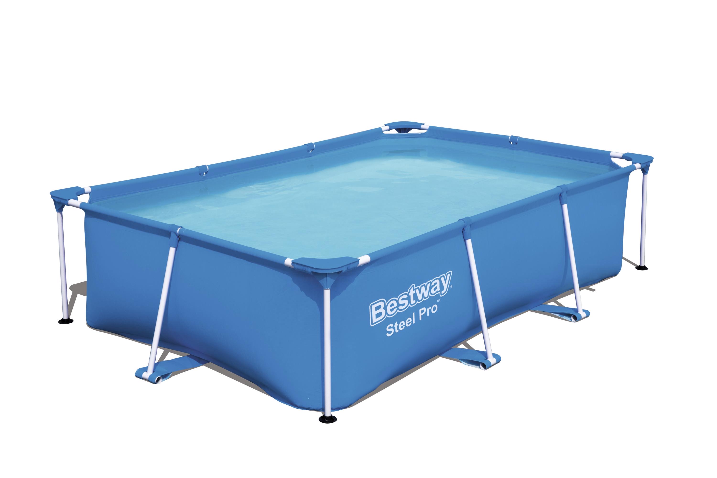 Bestway56403矩形支架夹网泳池图