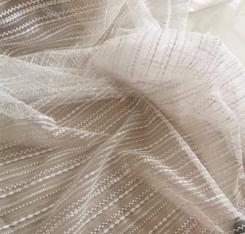 亮丝布/阳离子麻灰面料/面料布匹/竹节布/布料细节图