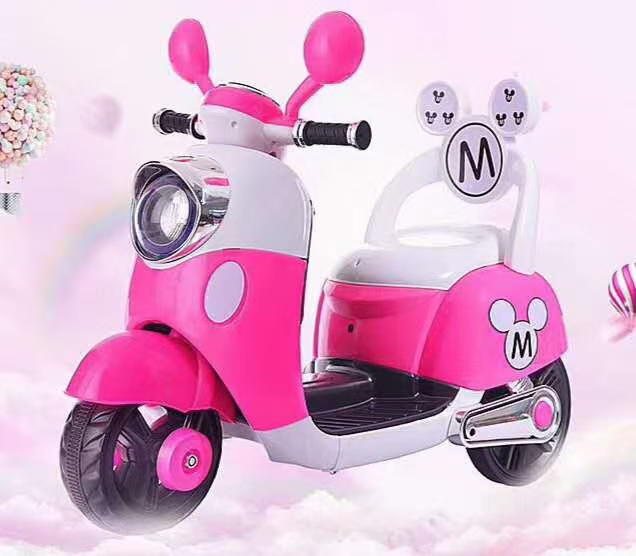 Motocicleta eléctrica para niños cuerpo sólido triángulo función de educación temprana música luz asiento amplia distancia entre ejes super carga resistente neumáticos simulación coche color de la luz 3D cilindro de modelado 6V4.5 cilindro motor 380*1 Application Scenario