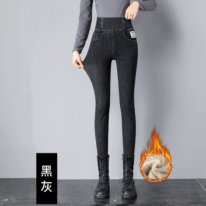 大码牛仔裤实物图