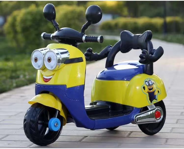 Motocicleta eléctrica para niños cuerpo sólido triángulo función de educación temprana música luz asiento amplia distancia entre ejes super carga resistente neumáticos simulación coche color de la luz 3D cilindro de modelado 6V4.5 cilindro motor 380*1 Specification image