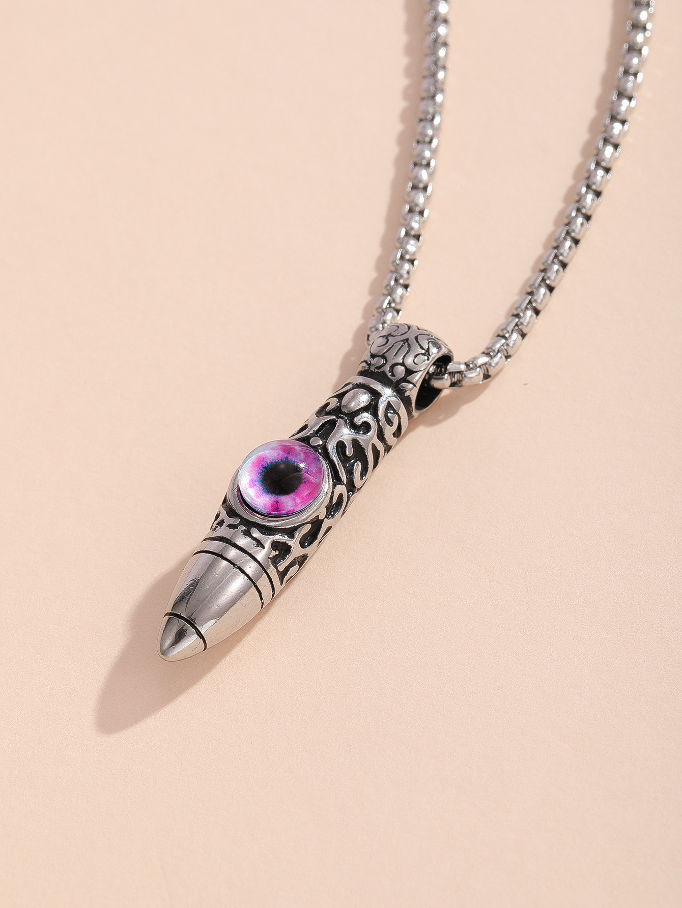 One stainless steel pendant necklace of Devil's Eye details Picture