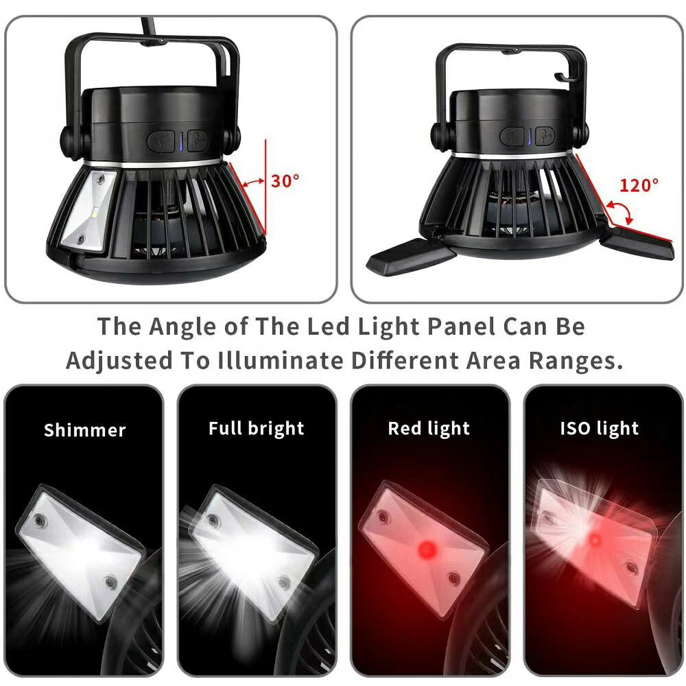 New solar fan lamp USB multi-functional emergency tent lamp detail image 6