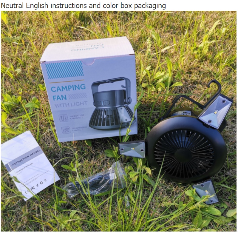 New solar fan lamp USB multi-functional emergency tent lamp detail image 5