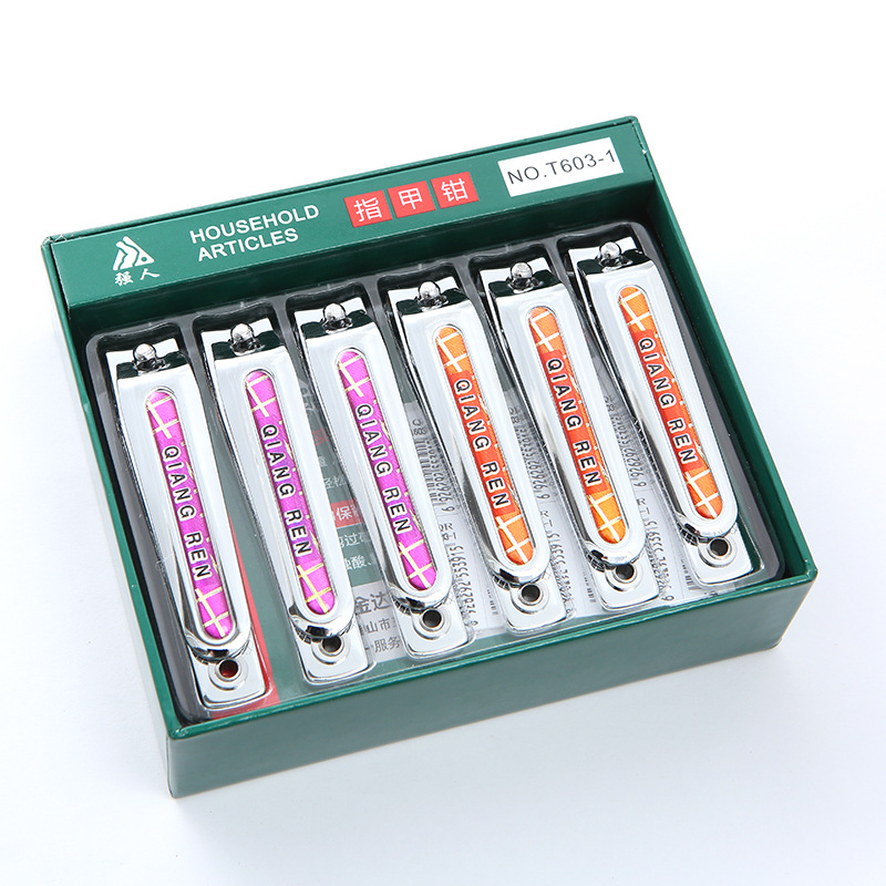 New product: Guangdong Jinda Qiangren T603-1 with letter nail clippers, large carbon steel nail clippers, flat mouth, household wholesale