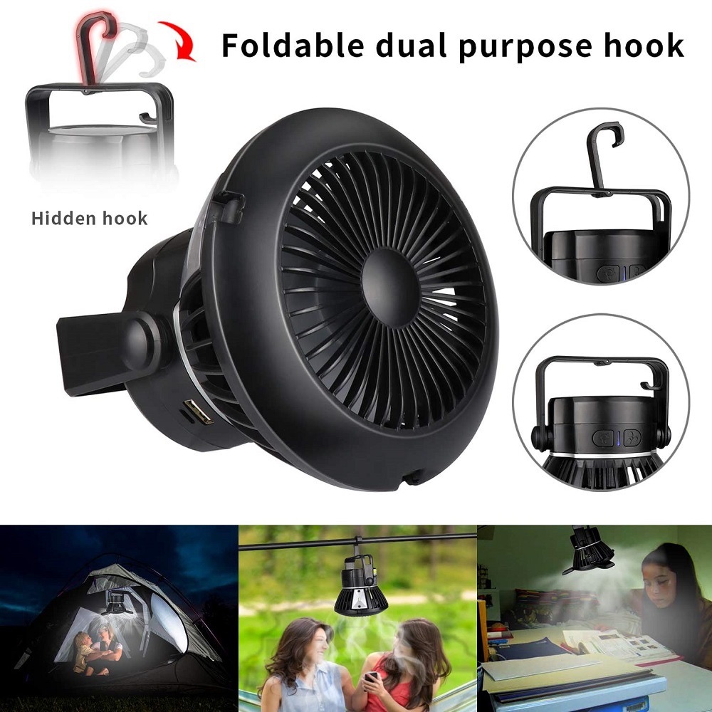 New solar fan lamp USB multi-functional emergency tent lamp