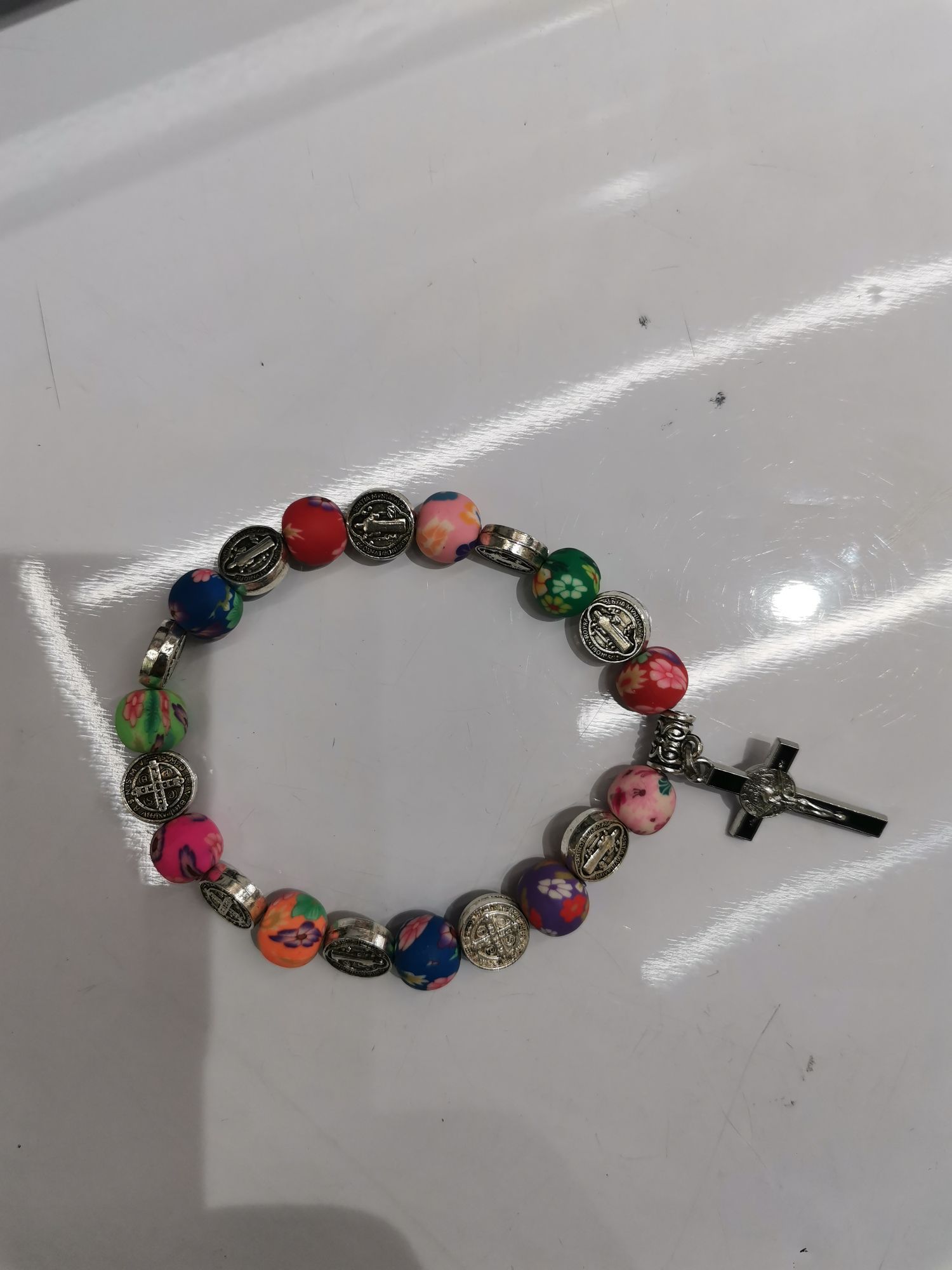 软陶十字架手链产品图