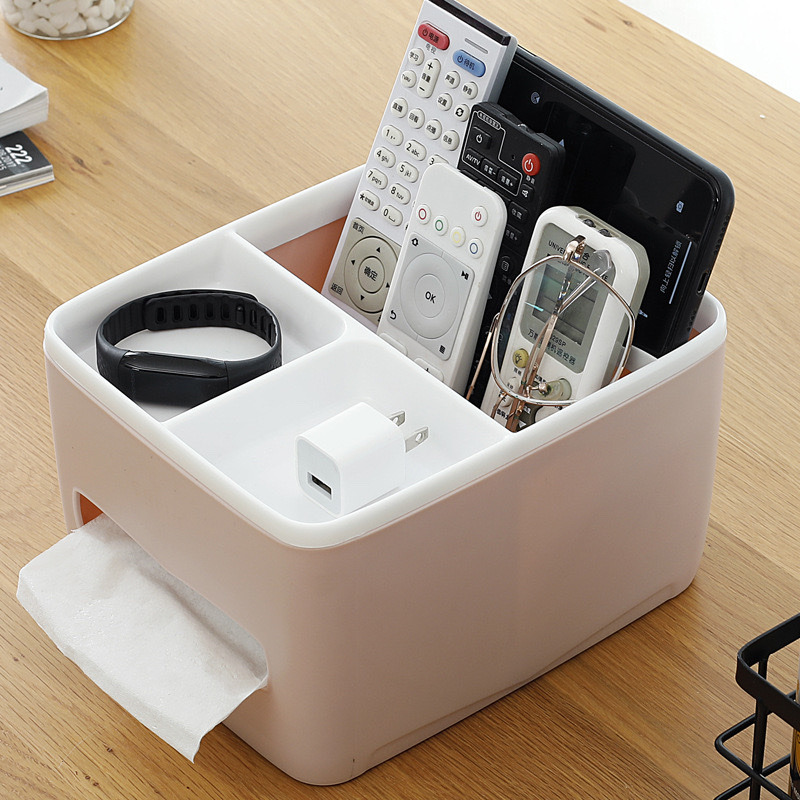 Living Room And Dining Room Toilet Plastic Tissue Storage Box Specification drawing