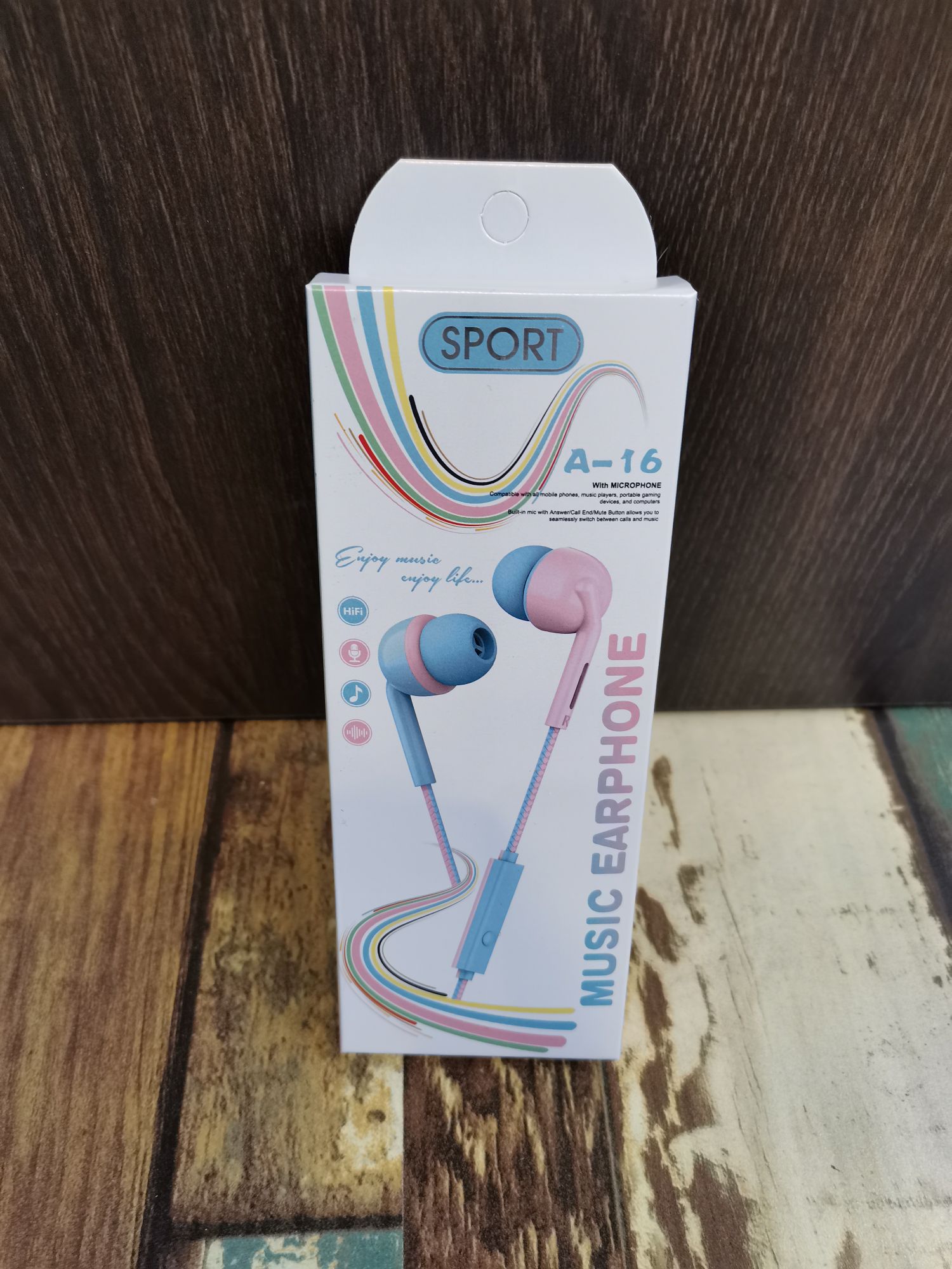 Guangdong Suoge brand A-16 mobile phone headphones, in-ear headsets, MP3 earbuds, wired headphones, small headphones, fashionable and creative products Item Picture