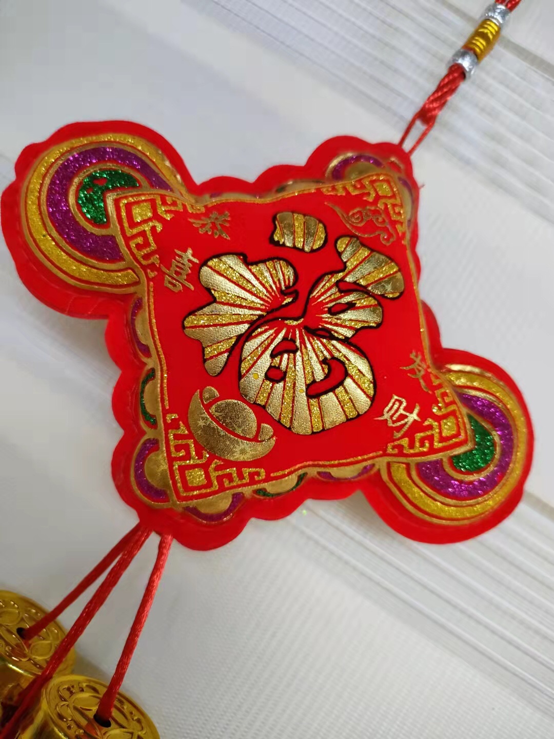 Direct sales from the manufacturer of festive and festival supplies, printed firecracker strings, pendants and velvet fabric details Picture