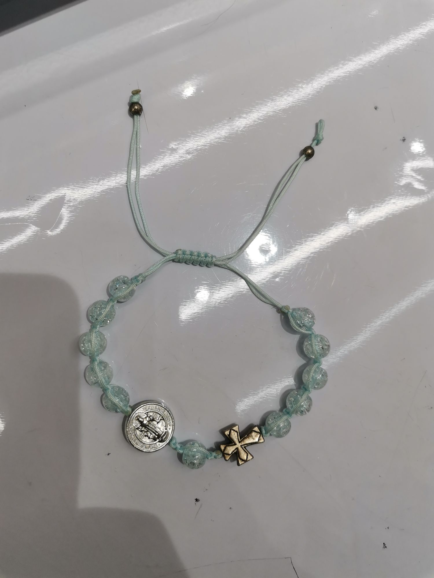 Pulsera trenzada con cuentas de plástico de 8 centimes details Picture