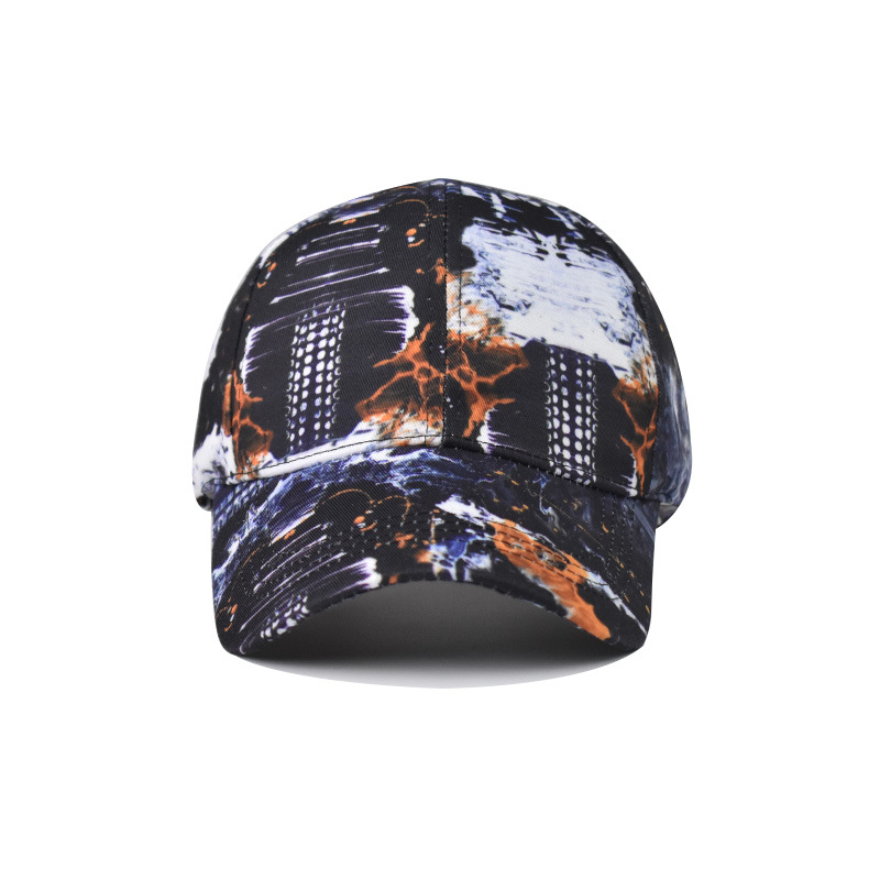 2021 European and American hip-hop personality seven-color tie-dyed baseball caps for men and women, dazzling cross-border fashion spring and Autumn dust-proof sun caps Application Scenario