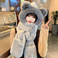 小熊帽子韩版可爱女百搭秋冬季冬天围巾一体产品图