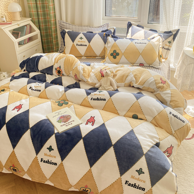 Thickened Bed Sheet Cover and Simple Pillowcase