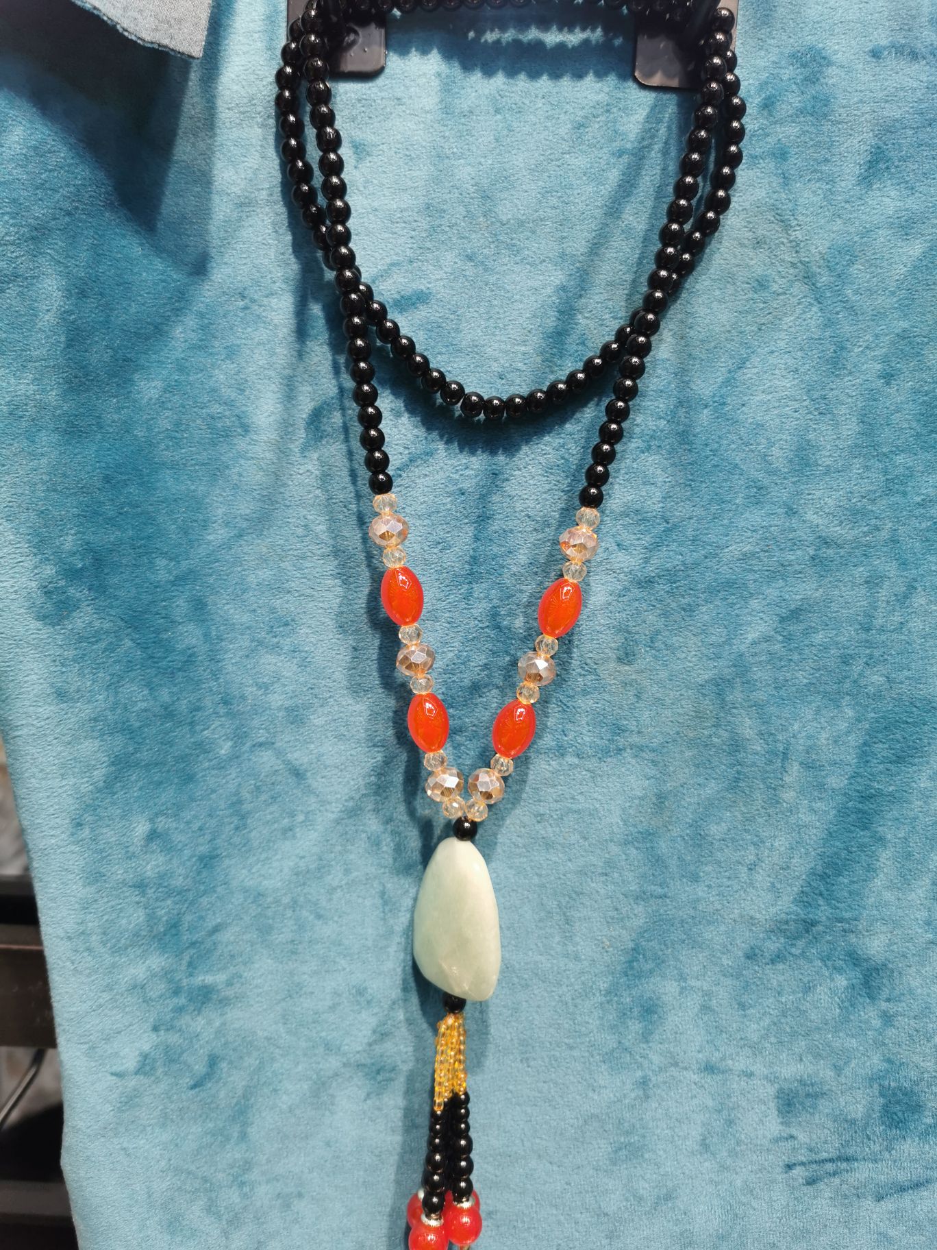 毛衣链韩版玉石长款毛衣链气质简约百搭秋冬衣服挂件吊坠