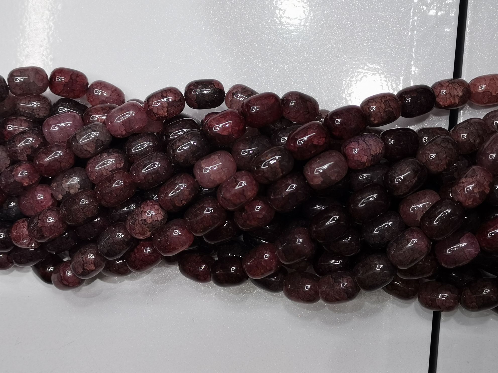 12*16内碎紫红本色枣型珠