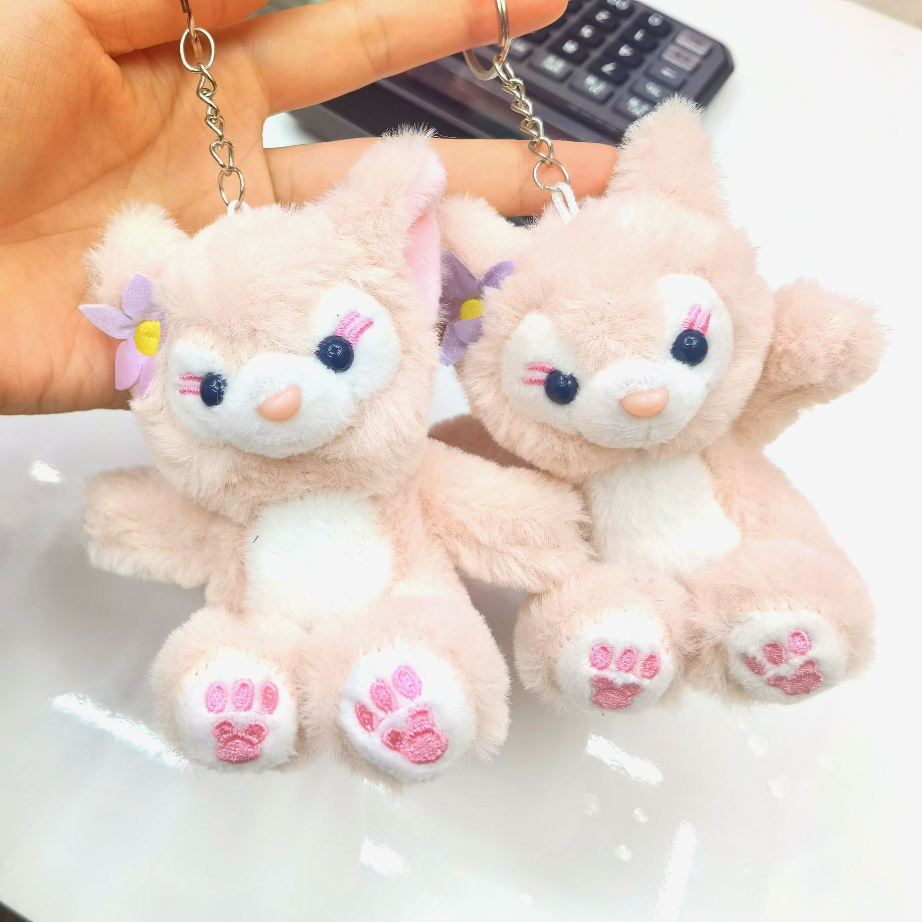Lina belle peluche colgante de boneca juguete de peluche llavero colgante de dibujos animados colgante de bolsa llavero rebosante cute boneca colgante