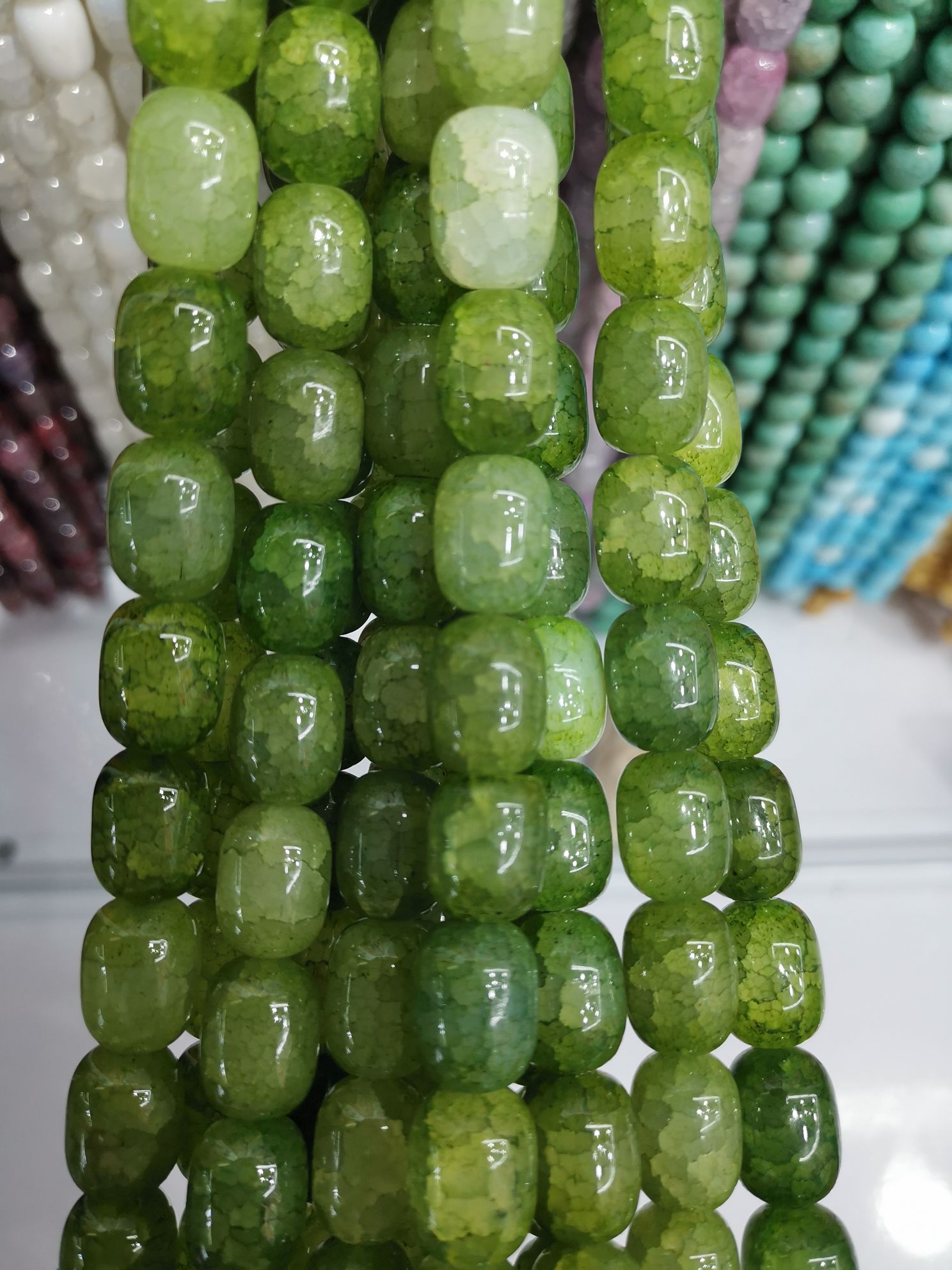 12*16枣型，内碎本色橄榄绿详情图1