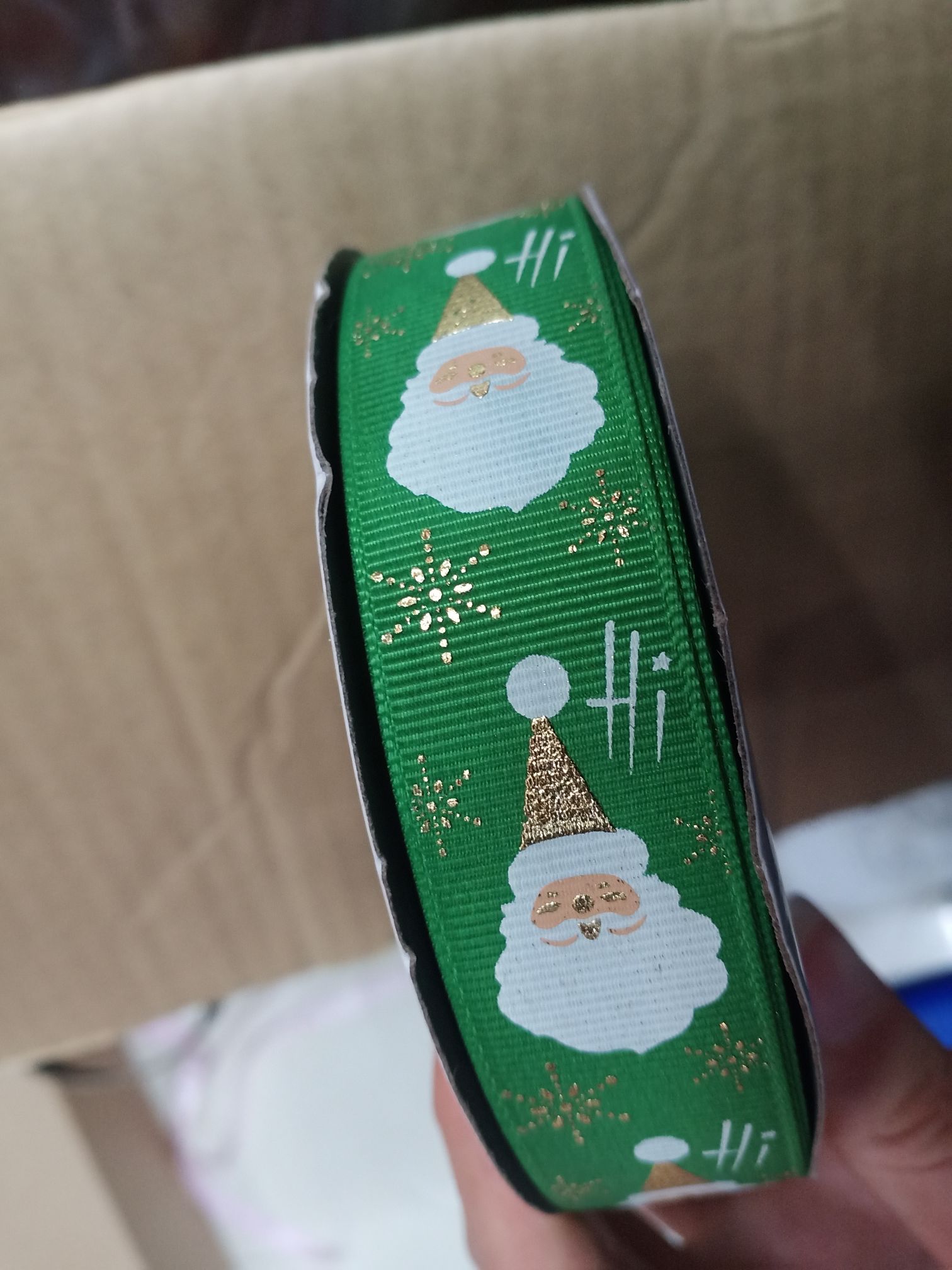 绿色圣诞老人织带
