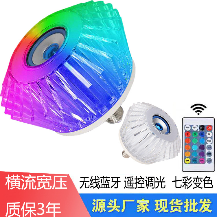 LED七彩蓝牙音响灯泡RGB智能遥控调光产品图