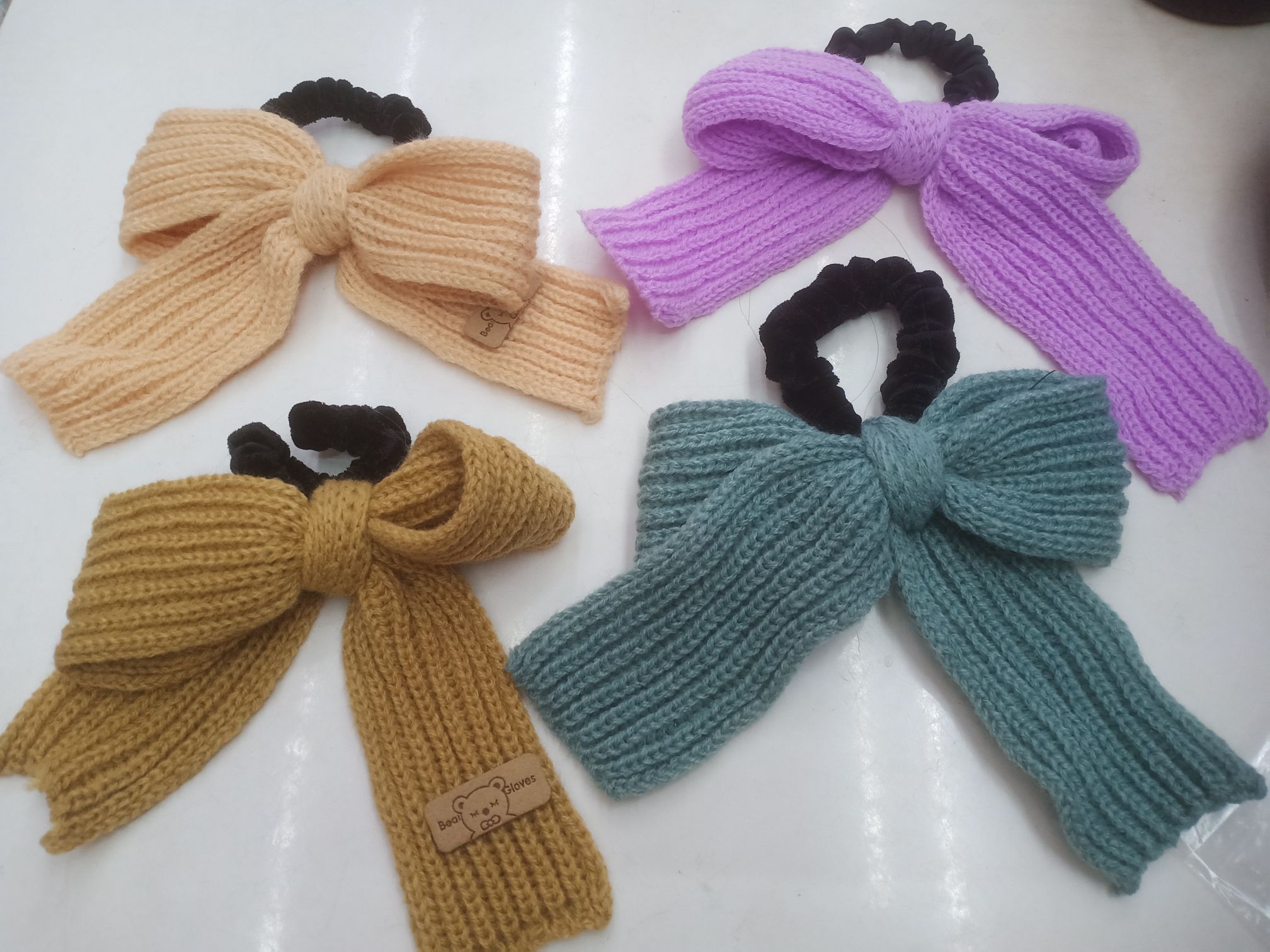 毛线蝴蝶结细节图