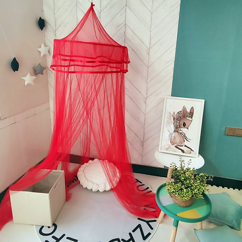 厂家直销小圆顶成人吊挂蚊帐 吊顶公主折叠钢丝蚊帐详情图4