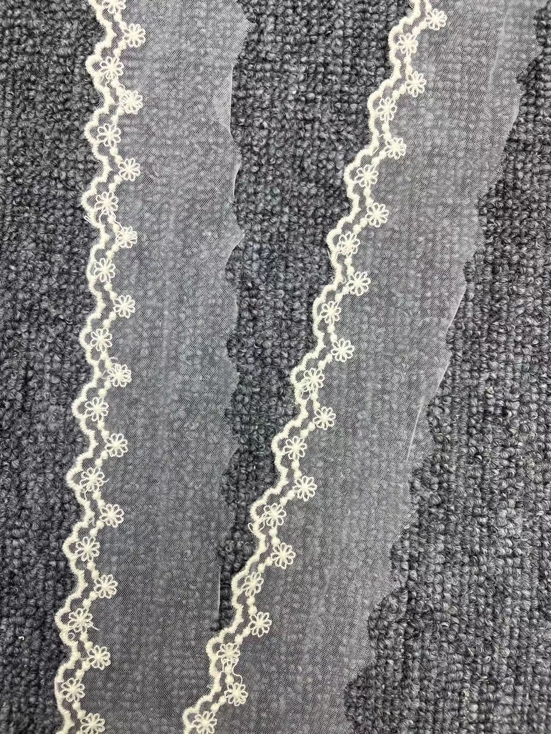 Wavy small flower edges of mesh cotton detail image 3