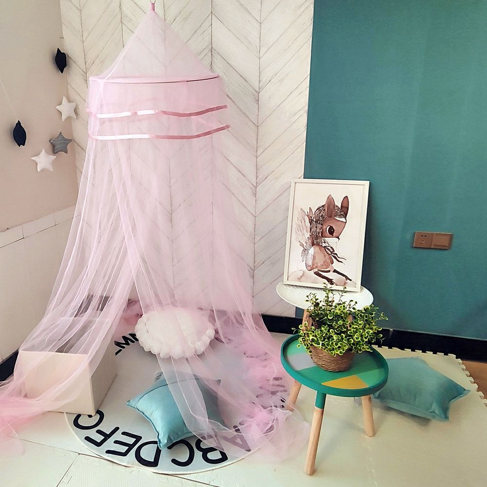 厂家直销小圆顶成人吊挂蚊帐 吊顶公主折叠钢丝蚊帐详情图2