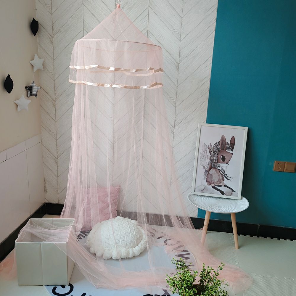 厂家直销小圆顶成人吊挂蚊帐 吊顶公主折叠钢丝蚊帐详情图3