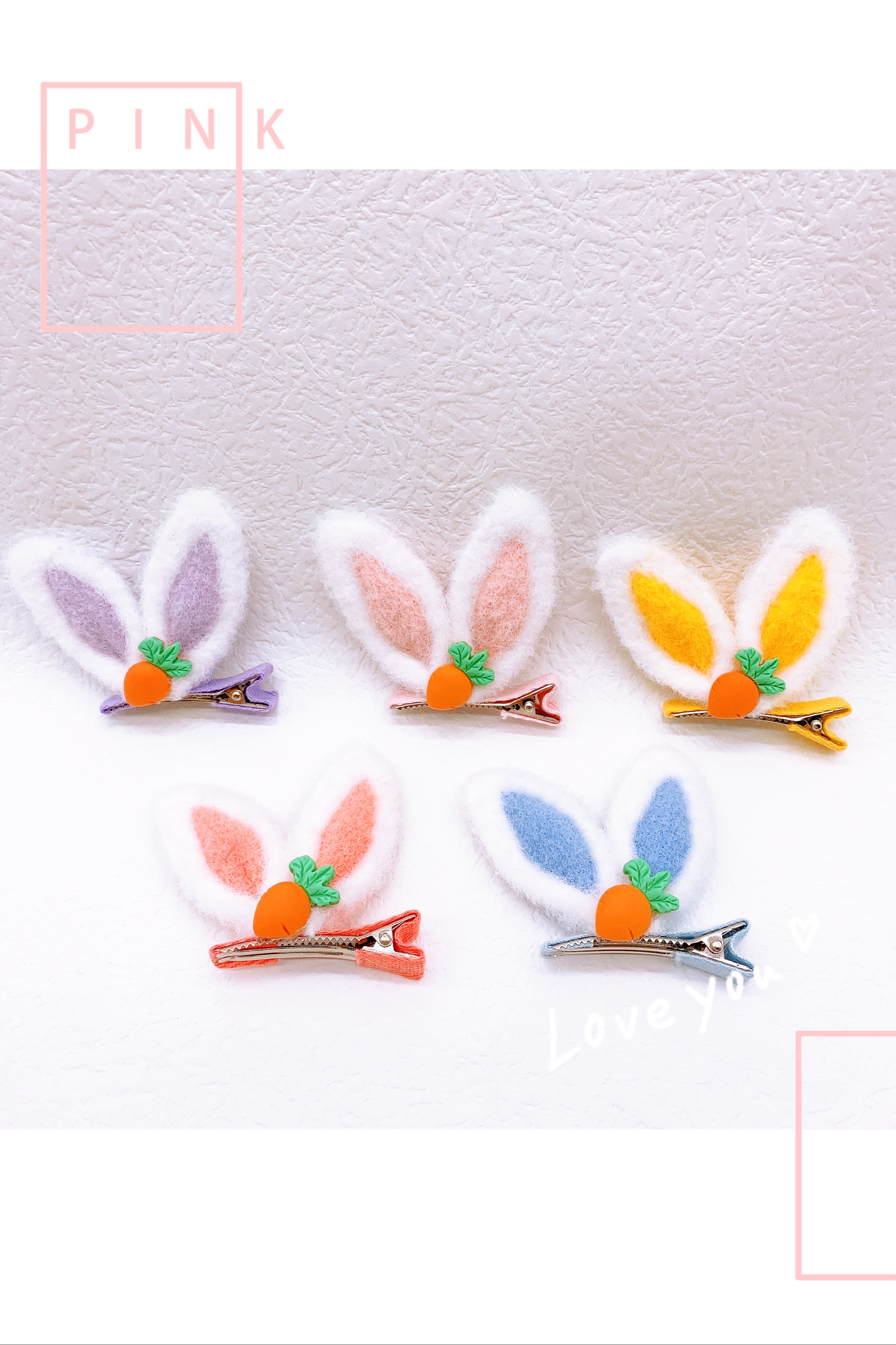 Cute Bunny Ear Hair Clip full figure