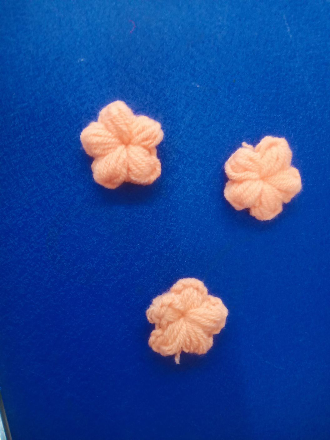毛线手工钧花小五叶花