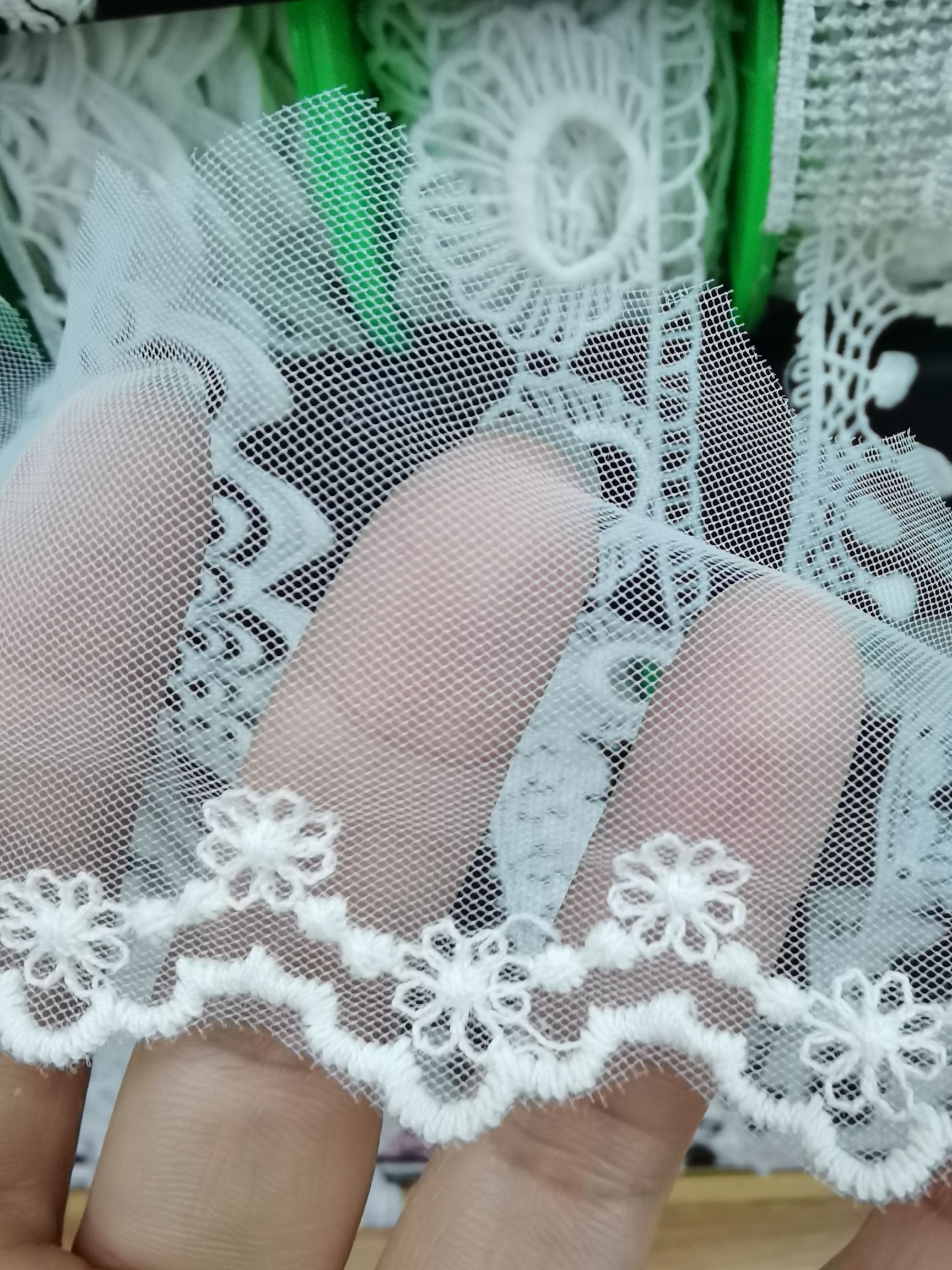 Wavy small flower edges of mesh cotton details Picture