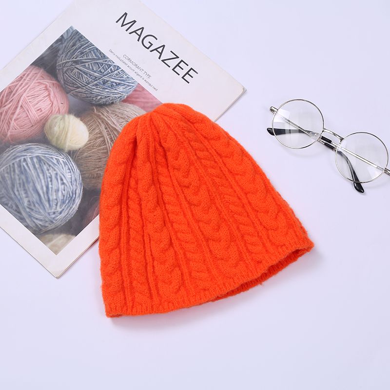 Maomao Hat Industry 2021 New Korean Knitted Hat Women's Woolen Hat More Flower Hat Specification drawing