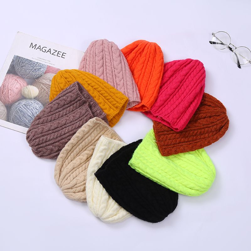 Maomao Hat Industry 2021 New Korean Knitted Hat Women's Woolen Hat More Flower Hat full figure