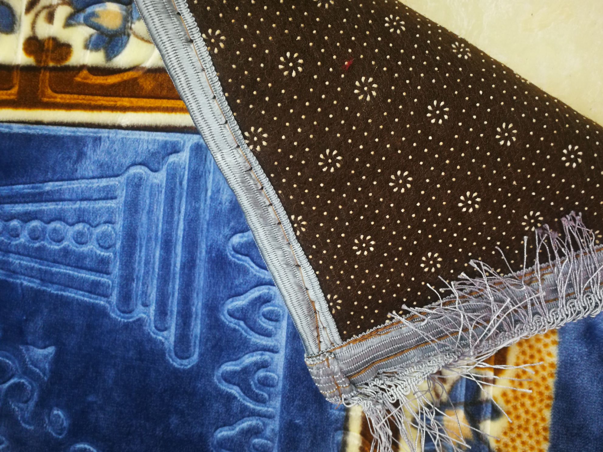 80*120全涤纶印花加压花月亮花花型礼拜毯朝拜垫厂价直销经典老花型销量大详情图10