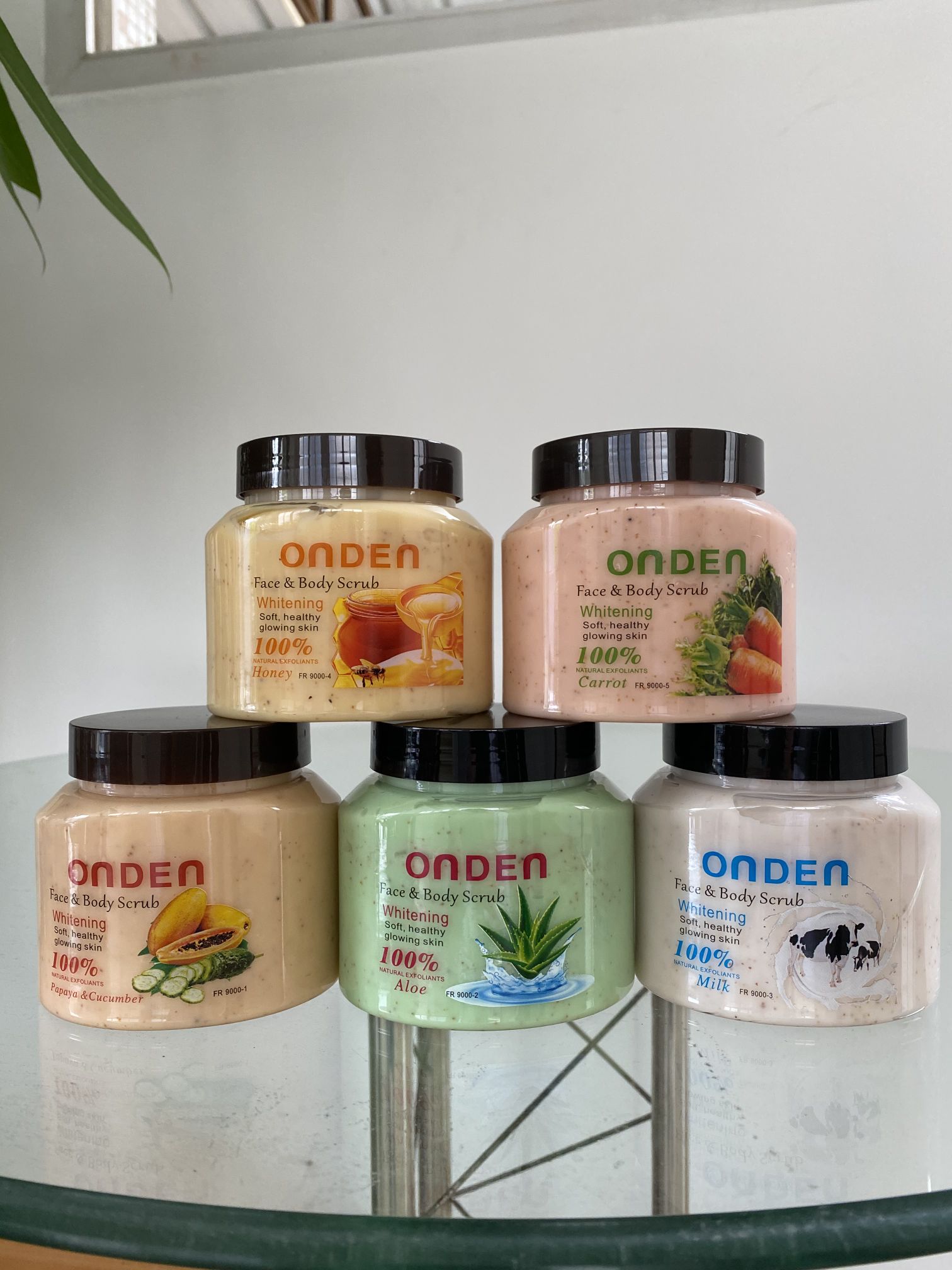 500克铝盖塑料透明瓶磨砂膏去死皮南美热卖水果多款500g face&body scrub详情12