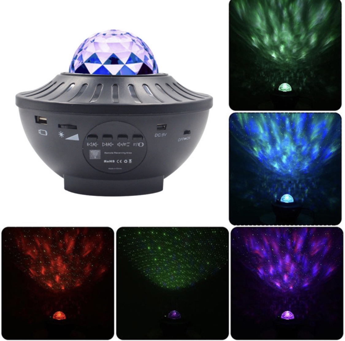 USB蓝牙音箱旋转星空灯星光投影仪七彩水细节图