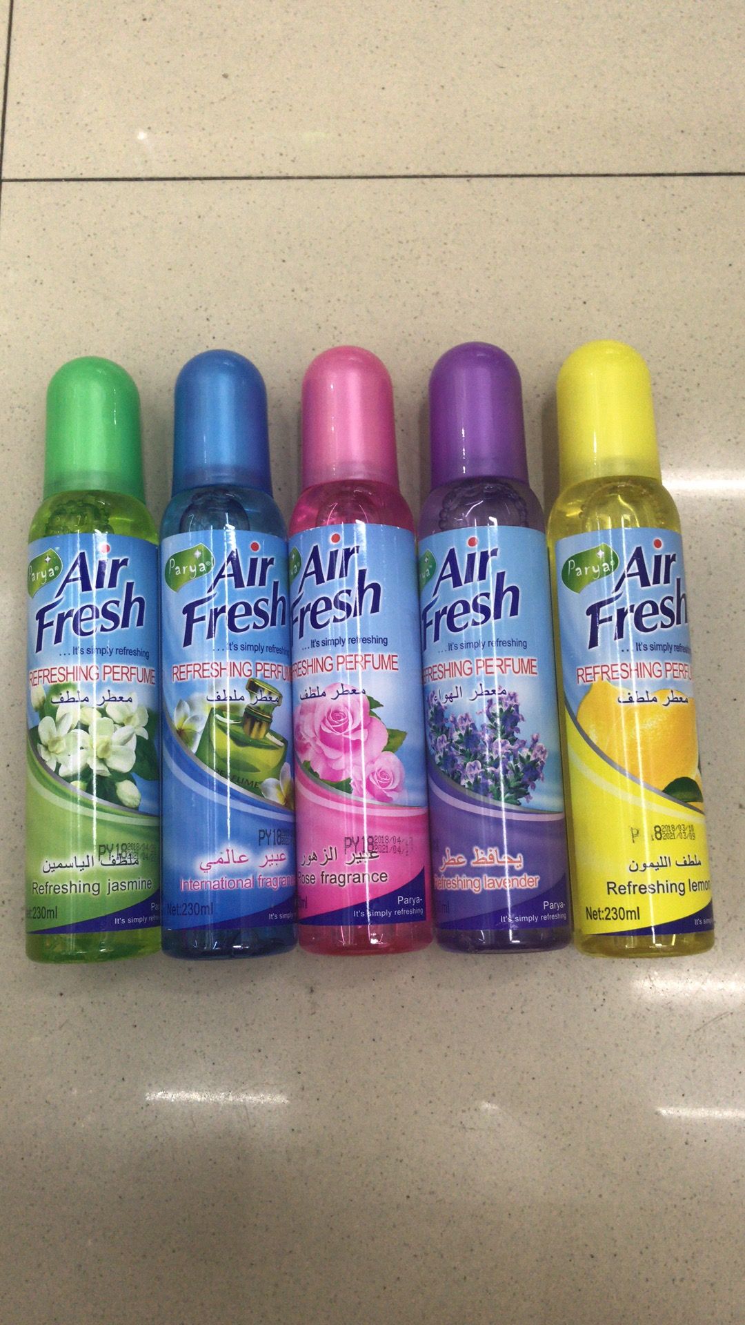 230ml塑料瓶空气清新剂air fresh，香水喷雾，柠檬玫瑰薰衣草茉莉国际香详情2