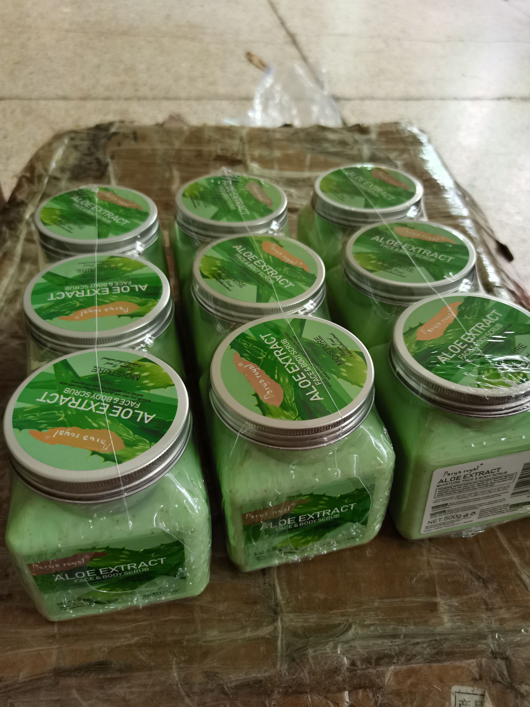 500克铝盖塑料透明瓶磨砂膏去死皮南美热卖水果多款500g face&body scrub详情8