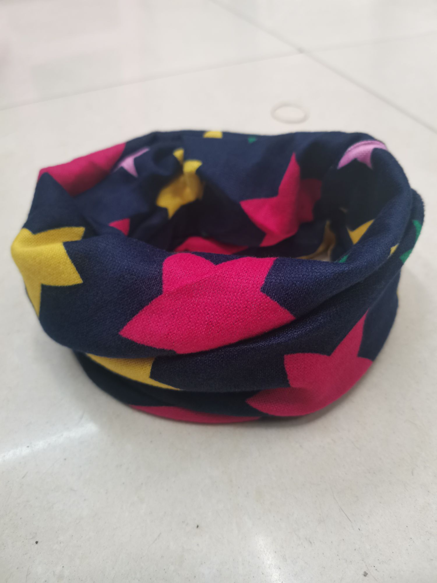 Colorful Five-Pointed Star Pull-Over Hat Moon Hat Pile Pile Hat Neck Set Bib Specification drawing
