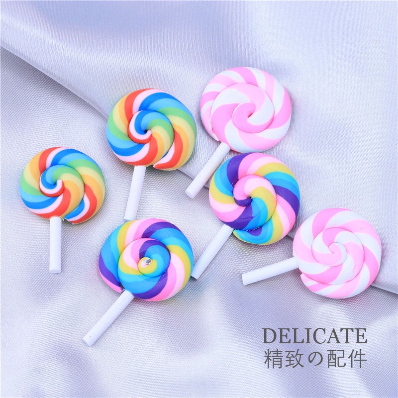 奶油胶手机壳DIY材料包仿真软陶棒棒糖珠光装饰物树脂配件手机套详情1
