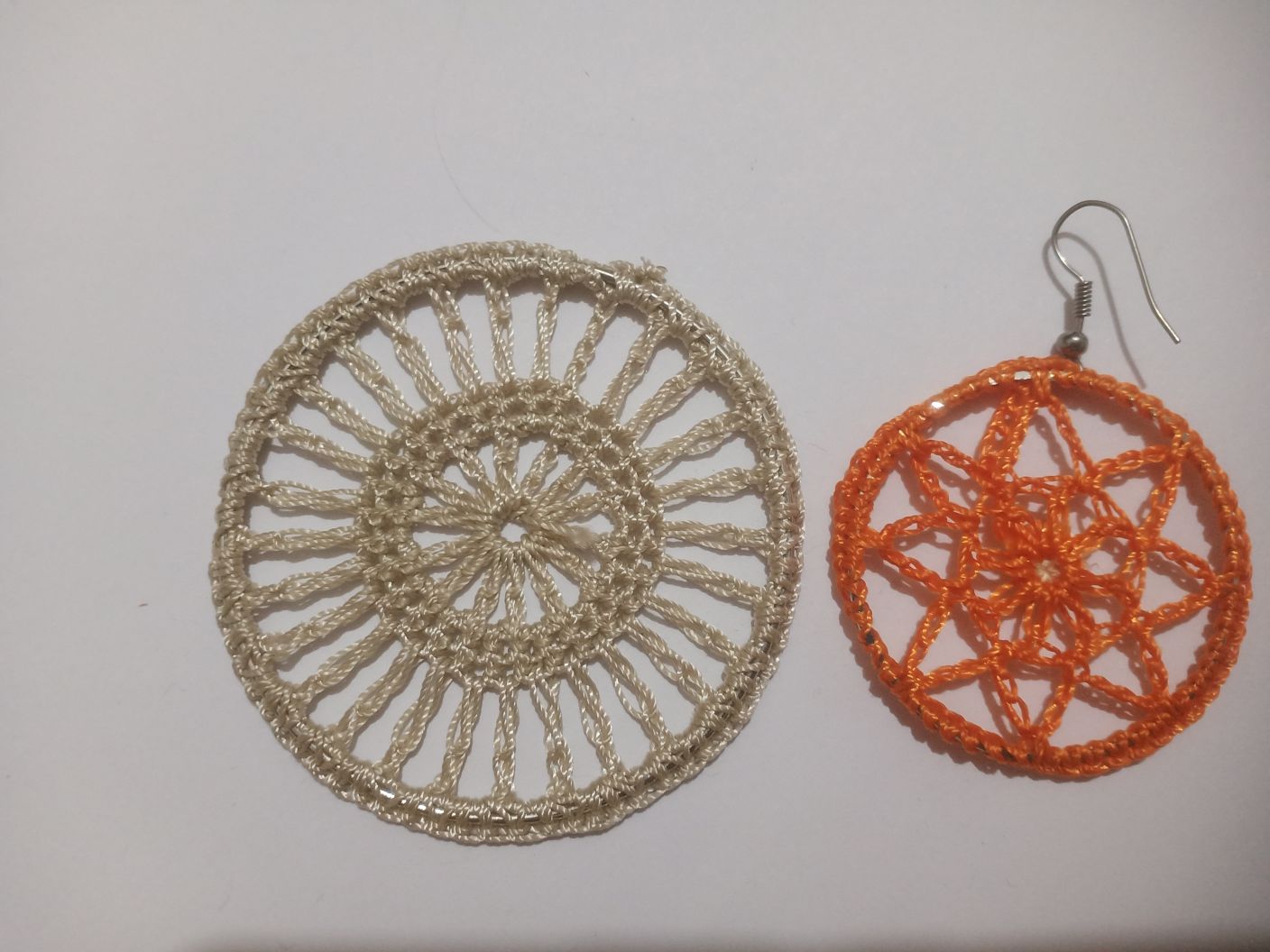 毛线耳环细节图