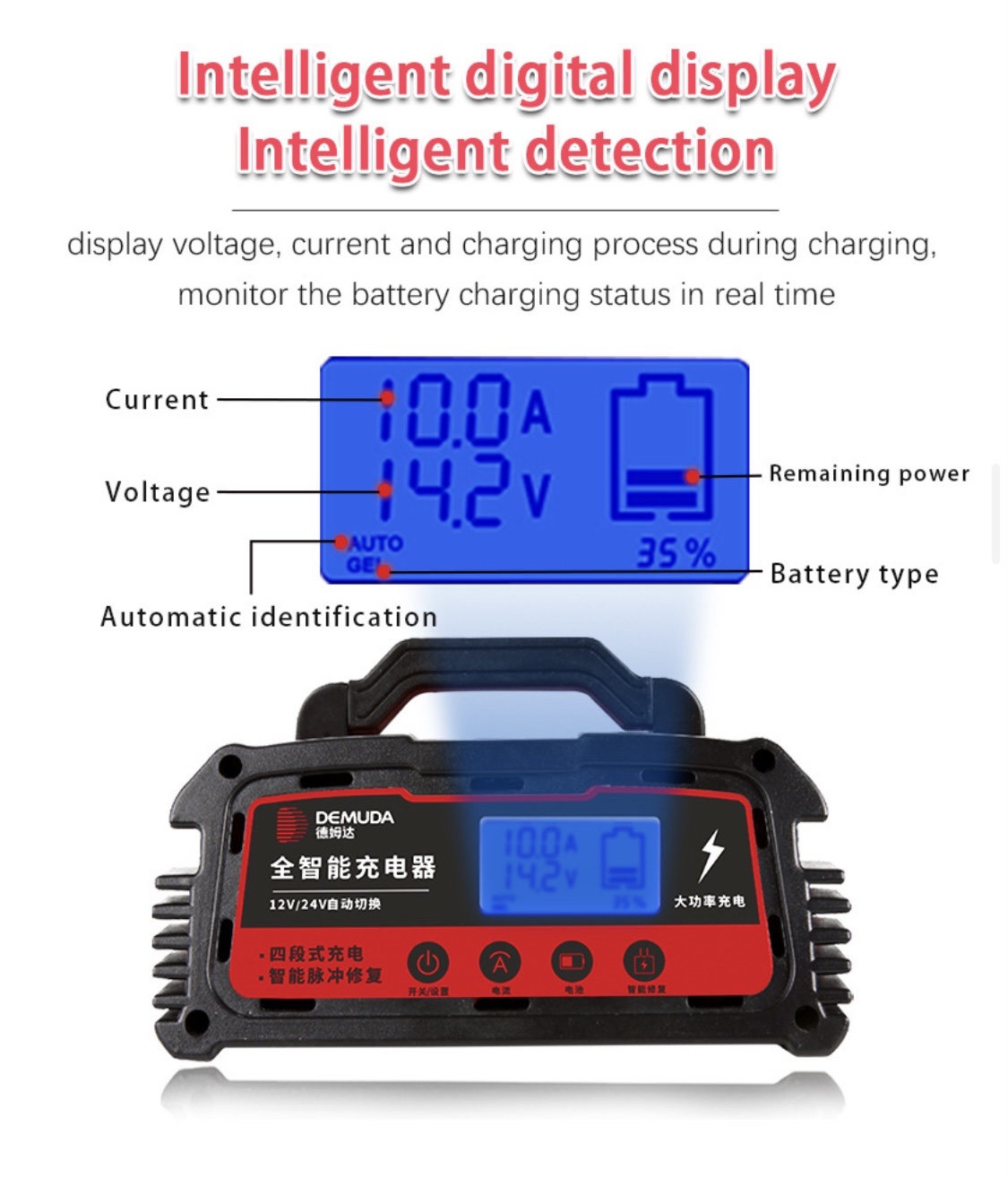 跨境外贸版12V24伏汽车电瓶电池充电器 智能脉冲修复型铅酸蓄电池详情图13