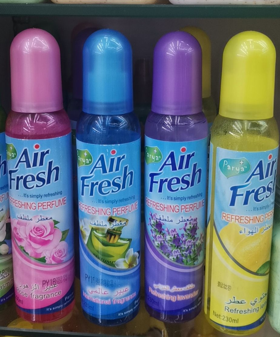 230ml塑料瓶空气清新剂air fresh，香水喷雾，柠檬玫瑰薰衣草茉莉国际香