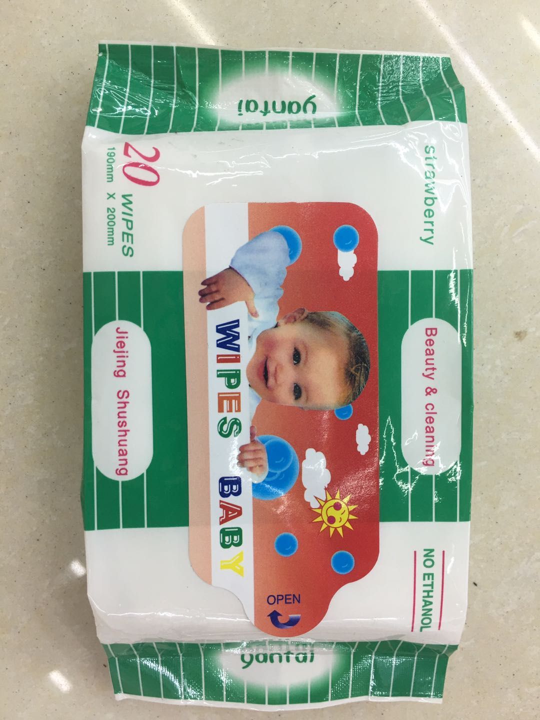 20 Portable Sun Baby Wipes Item Picture